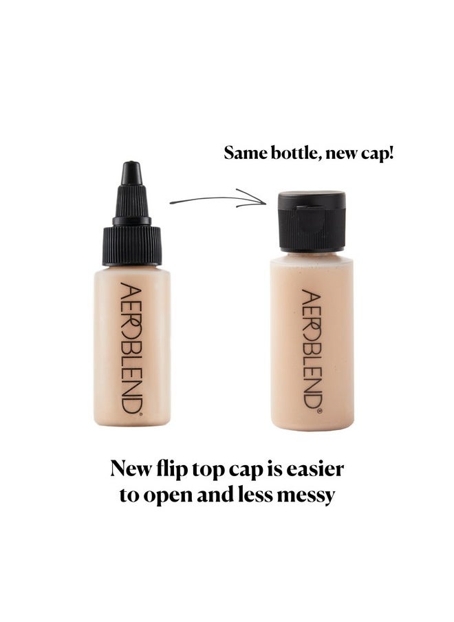 AEROBLEND Airbrush Foundation Makeup (N25) Professional, Water-Based, Buildable, Long-wearing, For all skin types, 1 oz