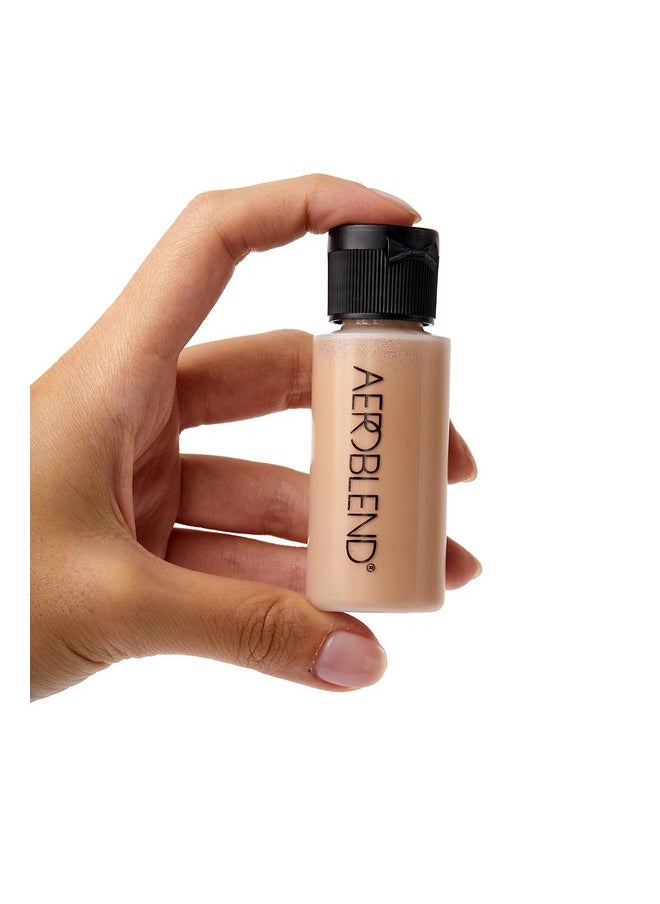 AEROBLEND Airbrush Foundation Makeup (N25) Professional, Water-Based, Buildable, Long-wearing, For all skin types, 1 oz