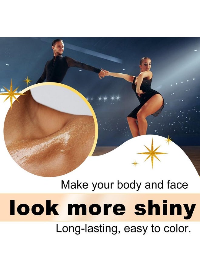 Body Shimmer Oil 100ml, Moisturizing Long Lasting Body Luminizer Face Brighten, Waterproof Liquid Illuminator Body Glow, Shimmer Body Glitter Oil Highlighter Summer Glowing Makeup (#03 Bronze Gold)