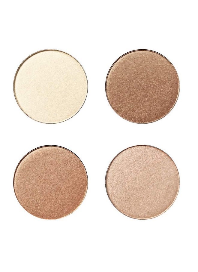 LIFUS Highlighter Palette，Highlighter Makeup Palette, Glow Bronzer Highlighter Powder Kit,Face illuminator makeup palette