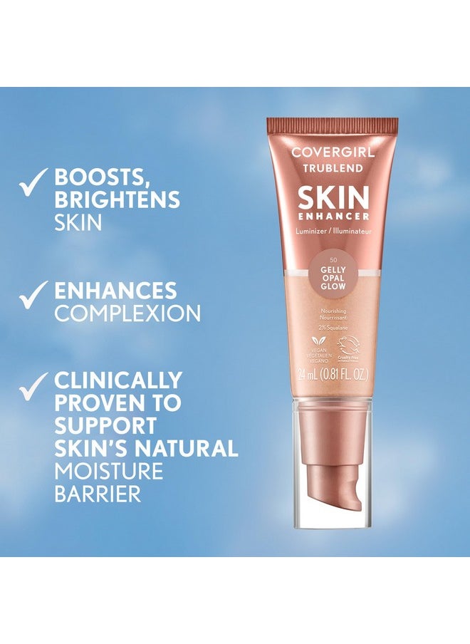 CoverGirl TruBlend Skin Enhancer, Opal Glow, Luminizer, Healthy-Looking Glow, Flexible Coverage, Clean & Vegan, Water-Based Formula, For All Skin Tones, 0.81oz