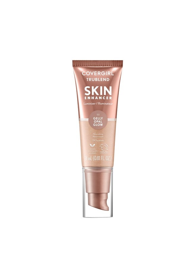 CoverGirl TruBlend Skin Enhancer, Opal Glow, Luminizer, Healthy-Looking Glow, Flexible Coverage, Clean & Vegan, Water-Based Formula, For All Skin Tones, 0.81oz