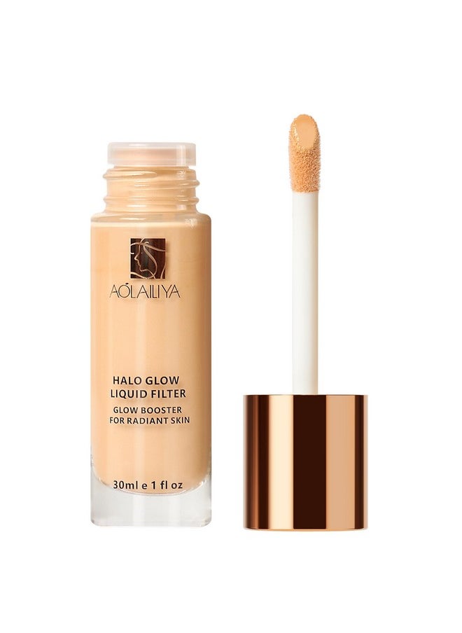 AOLAILIYA Natural Glow Liquid Filter, Face Complexion Booster For an All Day Radiant Glow Soft-Focus Look, Liquid Highlighter Primer, Glow Lotion, Vegan & Cruelty-Free (Fair/Light)
