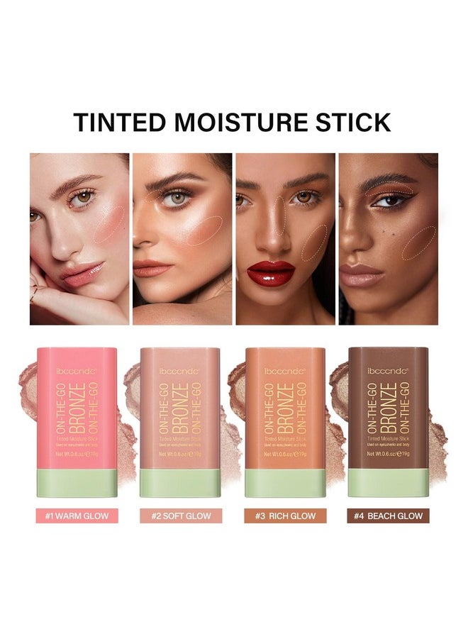 MEICOLY Cream Contour Stick, Shimmery Finish, Rich Glow, 03, 1.94 Ounce, Stick, Buildable, All Skin Tones, Water Resistant, Cruelty Free & Vegan, Facial Contouring Makeup