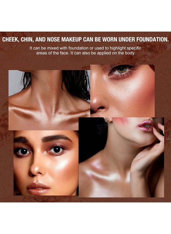 Highlighter Powder Palette, Makeup Palette Facial Bronzers Illuminator Palette Highlighter Baked Waterproof Long Lasting Brilliant Lighten Skin Color (5 Color, 1 Count (Pack of 1))