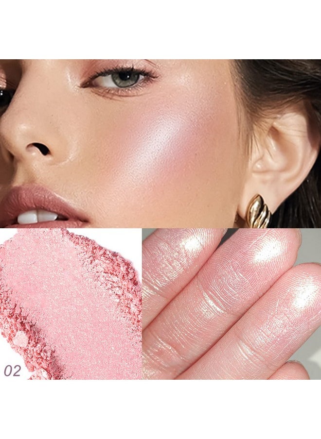 YOUNG VISION Baked Highlighter Powder Palette, Sheer Pearl Shimmer Shades for Face Highlighter Makeup, Rose/Pink Blush Powder, Highly Pigmented Iluminadores de Maquillaje, 0.19 Oz(Pack of 1)