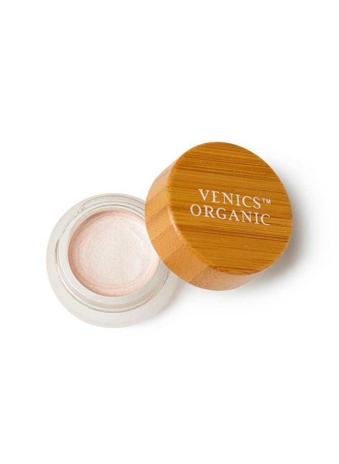 VENICS ORGANIC Diamond Glow Melted Organic Highlighter | 100% Natural, Vegan and Cruelty-Free | First Christmas | Organic Highlighter Makeup | Cream Highlighter (First Christmas (Sparkling rose gold))