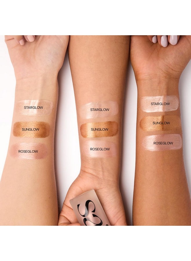 Saie Mini Glowy Super Gel Lightweight Illuminator - Luminizer + Makeup Primer for Glowing Skin - Enriched with Vitamin C + Hydrating Squalane Oil - Travel Size Holiday Gifts - Starglow (0.5 oz)