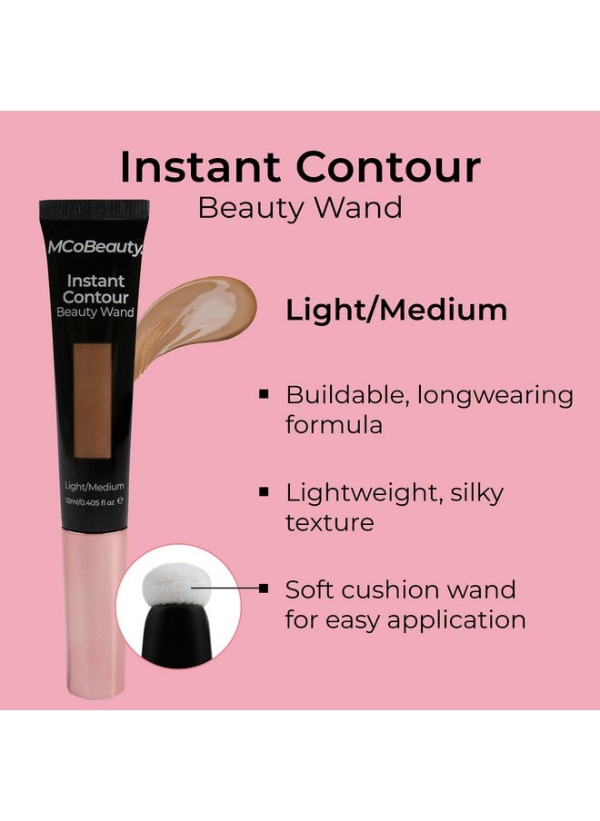 MCoBeauty Instant Contour Beauty Wand, Light/Medium, Sculpt & Define for a Natural Contour, Vegan, Cruelty Free Cosmetics