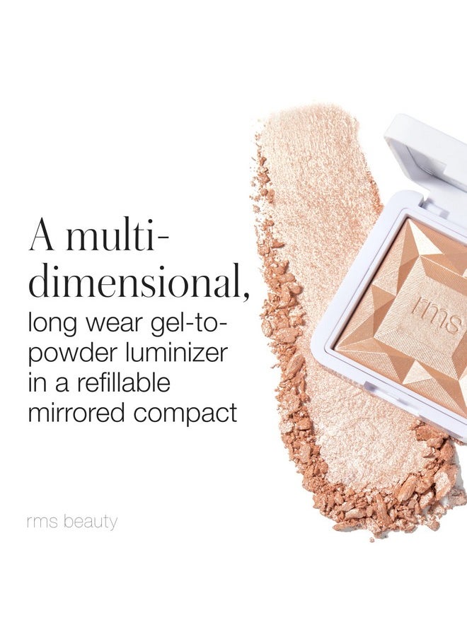 RMS Beauty ReDimension Hydra Dew Luminizer - Highlighter Makeup, Talc Free Powder & Gel Cream Highlighter, Body Shimmer Face Highlighters & Luminizers