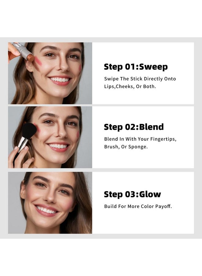 KIMUSE Cream Contour Stick Duo, Cream Blush Stick, Bronzer Shaping Stick, Creamy, Pigmented, Long Lasting, Vegan Face Make Up Sticks