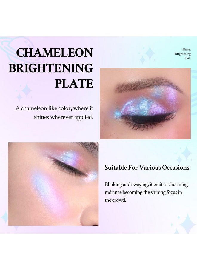 HOSAILY Chameleon Face Highlighter Palette, Multichrome Glitter Shimmer Highlighter Makeup, Holographic Sparkle Color Shifting Inner Corner Eye Highlighter Illuminator, Silky Creamy Mineral Eyeshadow2