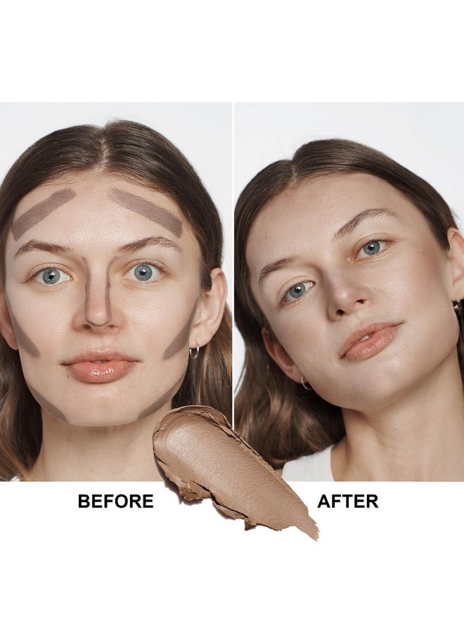 FV Cool Toned Contour Stick, Blendable & Smooth, Natural Finish Cream Contour Stick, Waterproof & Long Lasting Face Shaping Contour Stick Makeup for Beginners, Cruelty-free, 01 Amber