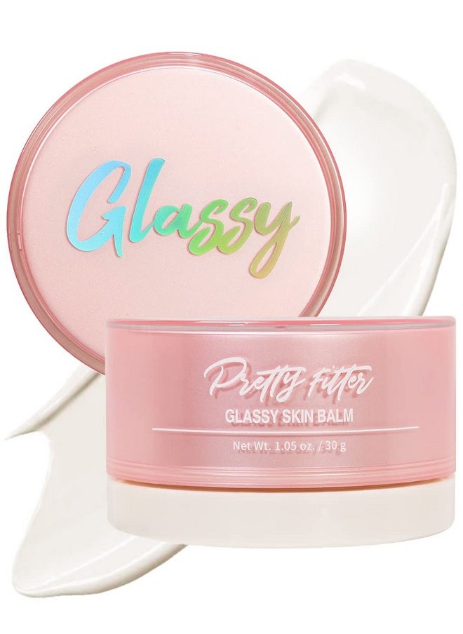 TOUCH IN SOL Pretty Filter Glassy Skin Balm Primer 1.05 oz. - Skin Smooth Moisturizing Primer before Makeup - Natural Glow Face Cream Moisturizer with Shea Butter and Rose Flower Water