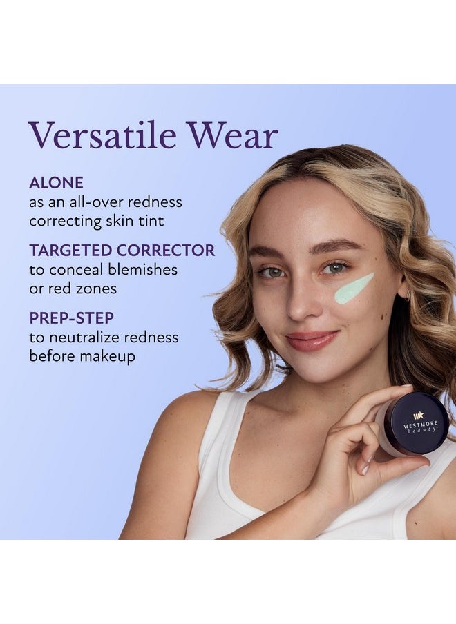 Westmore Beauty Redzone Edit 1 FL OZ - Color Correcting Cream, CC Color Corrector For Dark Circles, Redness Corrector For Face, Green Color Corrector Color Correcting Primer