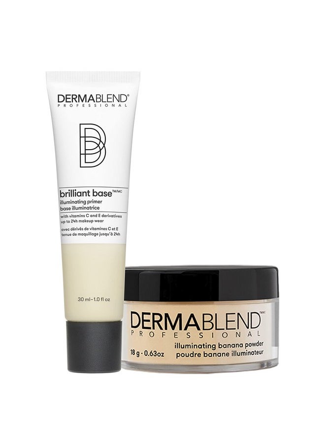 Dermablend Brilliant Base Illuminating Primer Face Makeup, Formulated with Niacinamide, Shea Butter, and Glycerin, Enriched with Vitamin C and E Derivatives, Provides Long Lasting Radiance, 1 Fl Oz