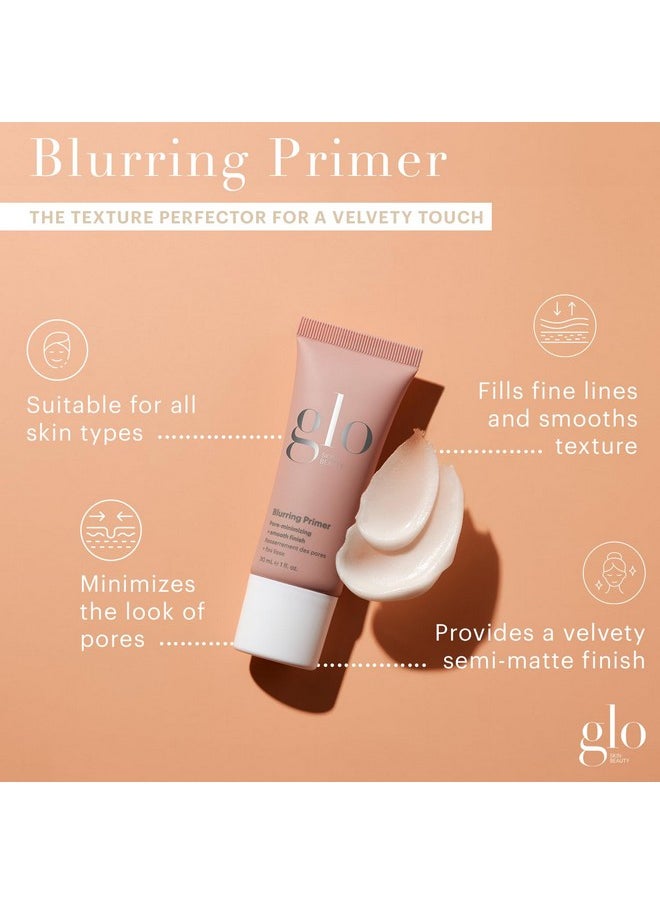 Glo Skin Beauty Blurring Primer with Ceramides - Minimize Pores & Fine Lines for Smoother Makeup Application, for All Skin Types, Semi-Matte Finish