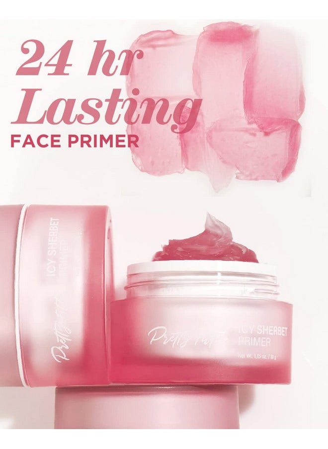 TOUCH IN SOL Icy Sherbet Primer 1.05 fl.oz. - Hydrating Primer Face Makeup for Dry or Oily Skin - Silk Pore and Wrinkle Minimizer - Silicone and Oil Free Gel Formula with Cooling Effect