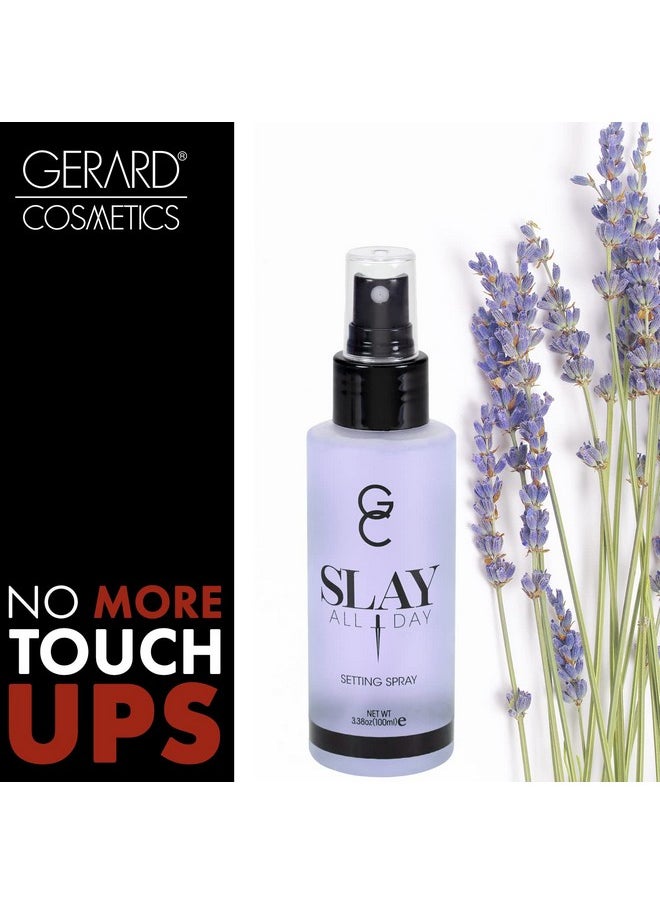 Gerard Cosmetics Slay All Day Makeup Setting Spray | Lavender Scented | Matte Finish with Oil Control | Cruelty Free, Long Lasting Finishing Spray, 3.38oz (100ml)