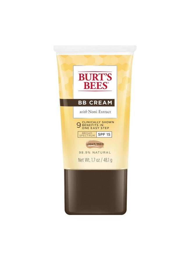Burt's Bees BB Cream With SPF 15, Broad-Spectrum Sunscreen Tinted Lotion for All Skin Types, 98.9 Percent Natural Origin Skin Care, Light to Medium, 1.7 oz. Tube