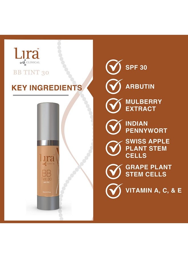 Lira Clinical BB - SPF 30 Tinted BB Cream with PSC & Vitamins - Full coverage - 0.7 fl oz. (BB Tint 30)