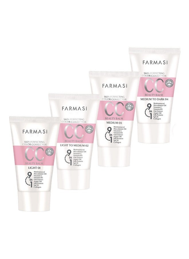 FARMASI CC Color Control Cream, Natural and Flawless Finish, Enriched Formula with Multimineral & Spf 25+, All-Day Hold, All Skin Types, 1.7 fl. oz, Medium