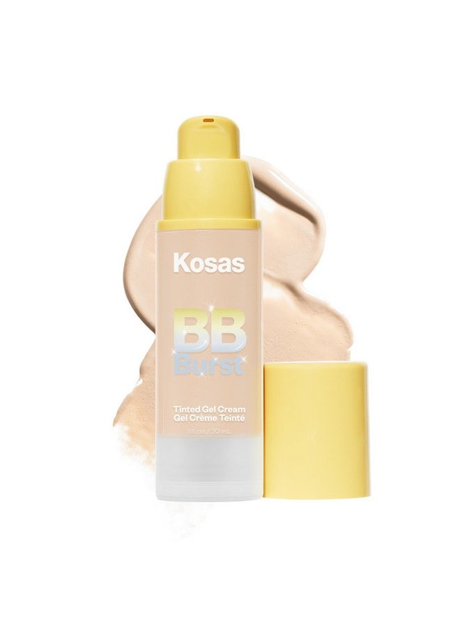 Kosas BB Burst Tinted Face Gel Cream - Supports Healthy Collagen, Smoothes Skin, Hydrates & Moisturizes - Lightweight Buildable Coverage - Light Neutral 12, (1 Oz/30 ML)