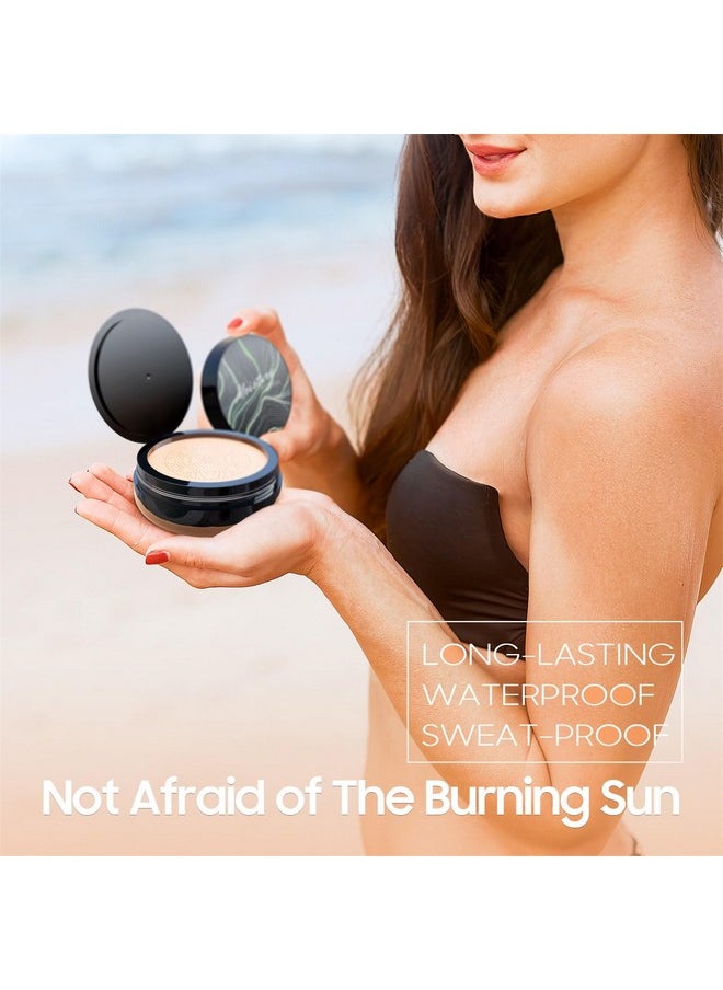 Mushroom Head Air Cushion CC Cream Strong Concealer, Moisturizing BB Cream Makeup Base Primer Even Skin Tone for All Skin Types, Face Makeup Cushion Foundation Long Lasting (Medium)