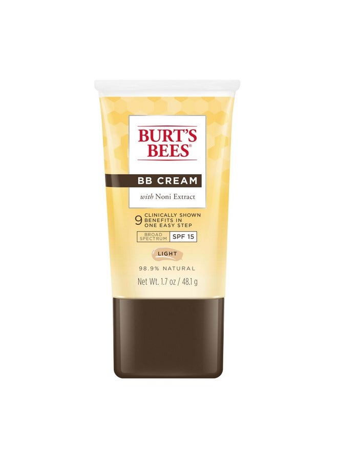 Burt's Bees BB Cream With SPF 15, Broad-Spectrum Sunscreen Tinted Lotion for All Skin Types, 98.9 Percent Natural Origin Skin Care, Light, 1.7 oz. Tube