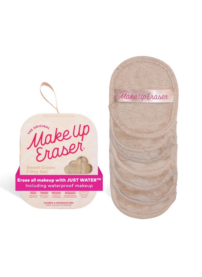 The Original MakeUp Eraser, 7-Day Set, Erase All Makeup With Just Water, Including Waterproof Mascara, Eyeliner, Foundation, Lipstick, Sunscreen, and More! (Sweet Cream), 7ct.