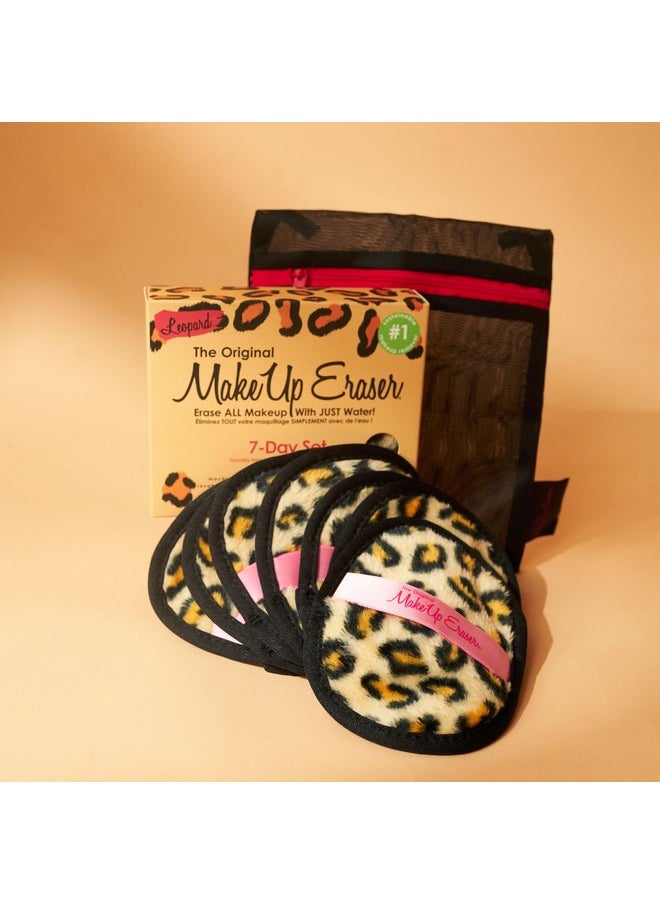 The Original MakeUp Eraser, 7-Day Set, Erase All Makeup With Just Water, Including Waterproof Mascara, Eyeliner, Foundation, Lipstick, Sunscreen, and More! Leopard, 7ct.