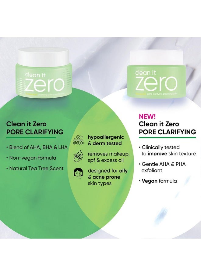 BANILA CO Clean it Zero Pore Clarifying Cleansing Balm - Korean Makeup Remover for Oily/Acne Prone Skin - Vegan & Made with Tea tree oil + 4-Terpineol - 100ml/3.38 fl oz…