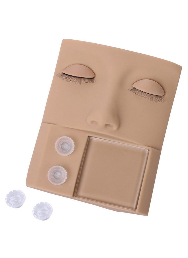 Miuffue 3-in-1 Lash Mannequin Head, Upgraded Eyelash Mannequin Head with Lash Glue Rings Eyelash Extension Tray, Eye Lash Extension Starters Kit for Practicing