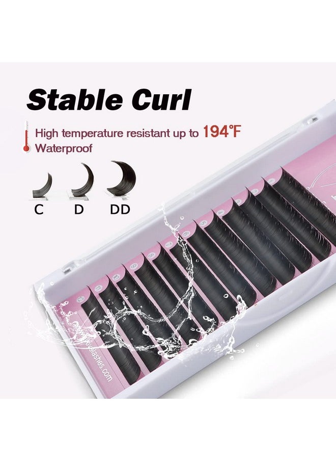 ALLOVE Eyelash Extension Cashmere Super Easy Fan Volume Lash Extensions 0.05mm D Curl 15-20mm Mixed Tray Rapid Blooming Volume Lashes Self Fanning Lash Extension Supplies