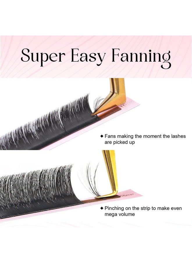 ALLOVE Eyelash Extension Cashmere Super Easy Fan Volume Lash Extensions 0.05mm D Curl 15-20mm Mixed Tray Rapid Blooming Volume Lashes Self Fanning Lash Extension Supplies