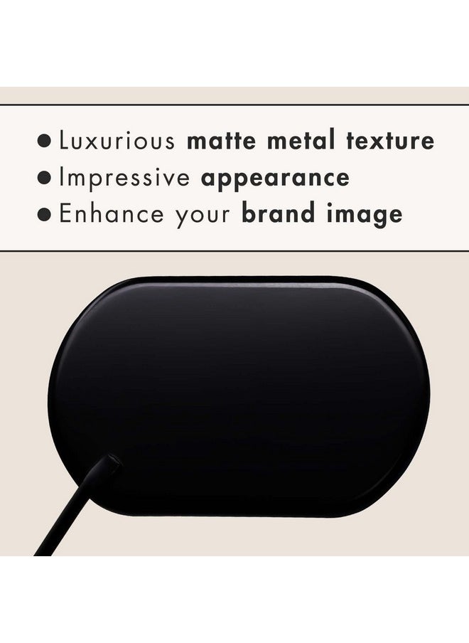 Embagol Lash Mirror Extra Large Makeup Mirror for Eyelash Extensions Detachable Stainless Steel Square Round Lash Extension Accessories(Black)