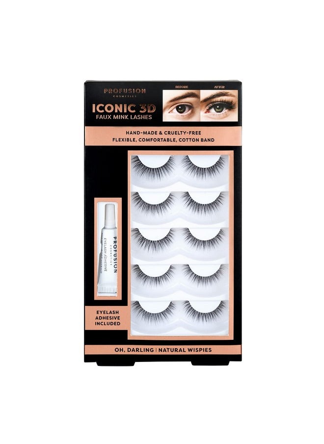 Profusion Cosmetics Iconic 3D Faux Mink Lashes, Achieve Effortless Elegance with Lightweight and Flexible Beauty Tools (Big Tease)