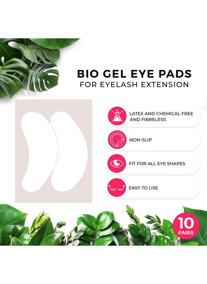 LLBA Biogel Eye Pads For Eyelash Extension | Under Eye Pads Eyelash Extension Supplies | Soft Sticky Pads for Sensitive Skin during Eyelash Perm Lamination, Lash Extensions Remover (10 Pairs, Style 1)
