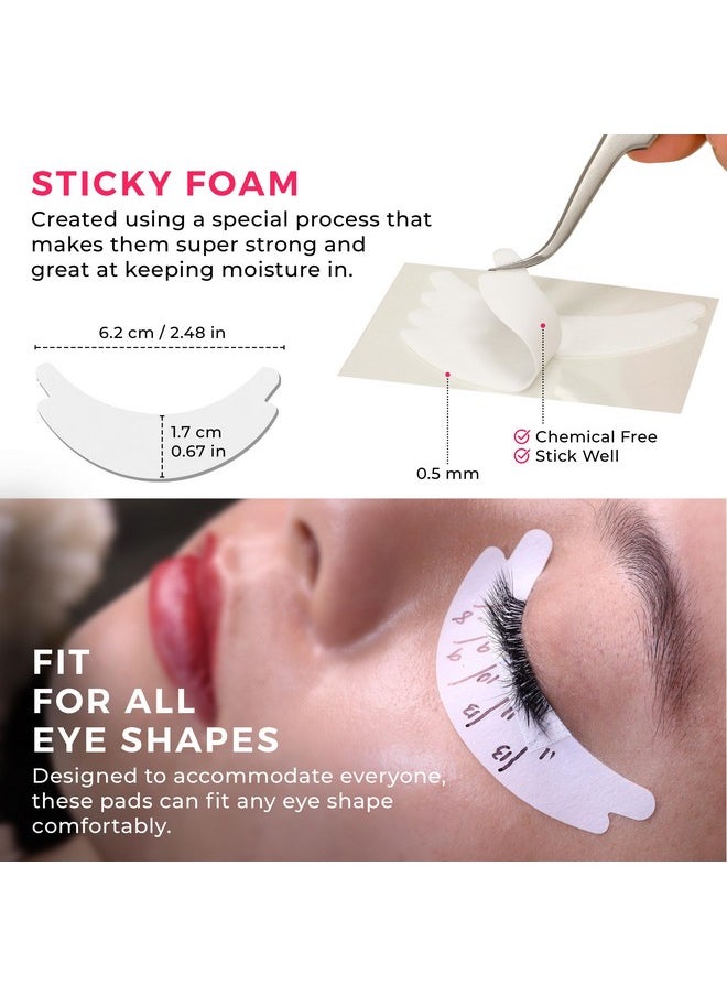 LLBA Biogel Eye Pads For Eyelash Extension | Under Eye Pads Eyelash Extension Supplies | Soft Sticky Pads for Sensitive Skin during Eyelash Perm Lamination, Lash Extensions Remover (10 Pairs, Style 1)