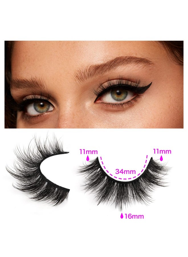14 Pairs Wispy Mink Lashes Fluffy Eye Lashes Natural Look 5D Volume 16mm Fake Eyelashes Pack by TNFVLONEINS
