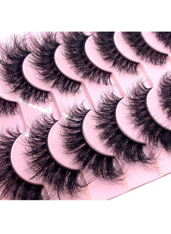 HBZGTLAD New 10 Pairs 3D Mink Lashes False Eyelashes Handmade Wispy Fluffy Long Lashes Natural Eye Makeup Tools Eye Lashes(M12)