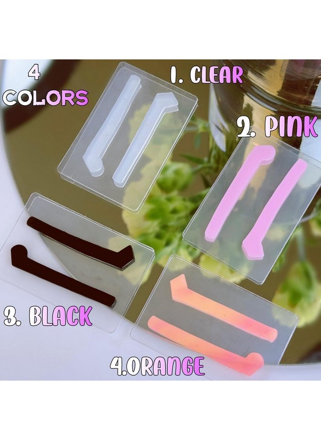 Lash Lift Ribbon Cover Silicone Eyelash Lifting String Covers Perm Lotion Mia Lami Stripe Tape Self Sticky Soft Compensators(Lash Lift & Tint Tool) 4 Pair Ultra Soft Ribbons Press Lashes Firmly