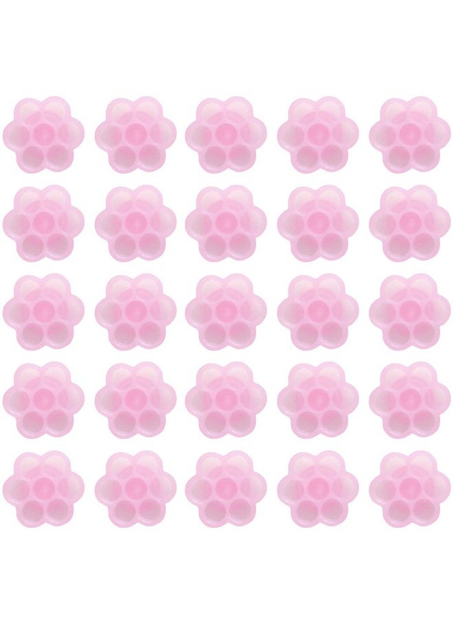 Fenshine 100 PCS Eyelash Extension Glue Holder Flower Shape Glue Cup Plastic Glue Pallet Pad with a Roll of Glue Point for Eyelash Extension Supply