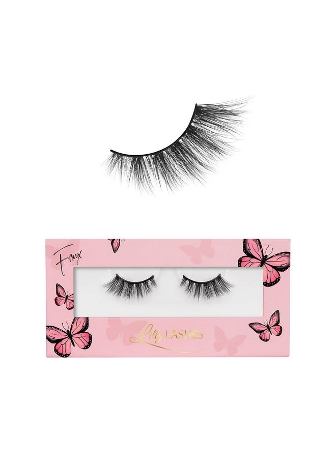 Lilly Lashes Butterfl'eyes Faux Mink Lashes, Half Lashes Natural Look & Feel, False Eyelashes, Reusable Eyelashes 20x, No Trimming + Easy to Apply, Round Style, Lash Glue not Included 13mm (Sassy)