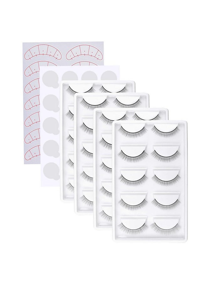 Fenshine 20 Paris Practice Eyelashes for Lash Extensions Supplies,Training Lashes Self-adhesive Practice Lashes for Training Eyelash Extension Makeup Beginners…