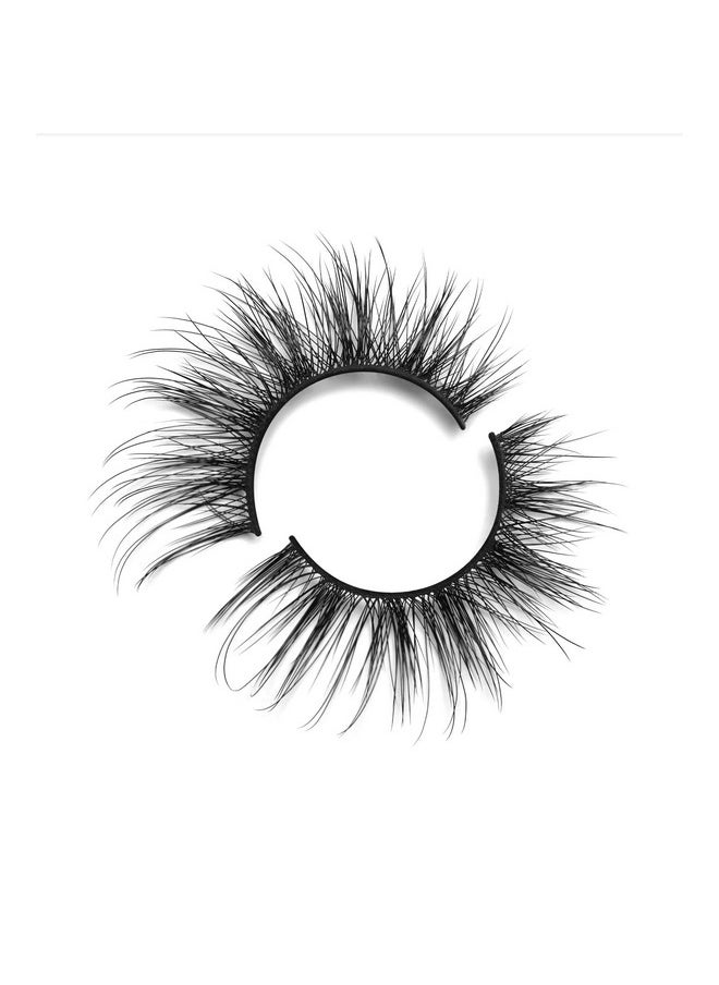 Lilly Lashes Luxury Synthetic LITE False Eyelashes - Full Length Lash Extension 16mm - Cat Eye Look - Natural Volume - Flare Shape - Reusable Fake Lashes 15x - Lash Glue not Included (Allure)