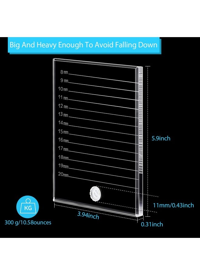 Eyelash Crystal Pallet Eyelash Extension Pallet Bigger Size Glass Pallet Lashes False Lash Tray Strip Adhesive Glue Holder for Eyelash Extensions (5.9 x 3.94 x 0.31 Inch)