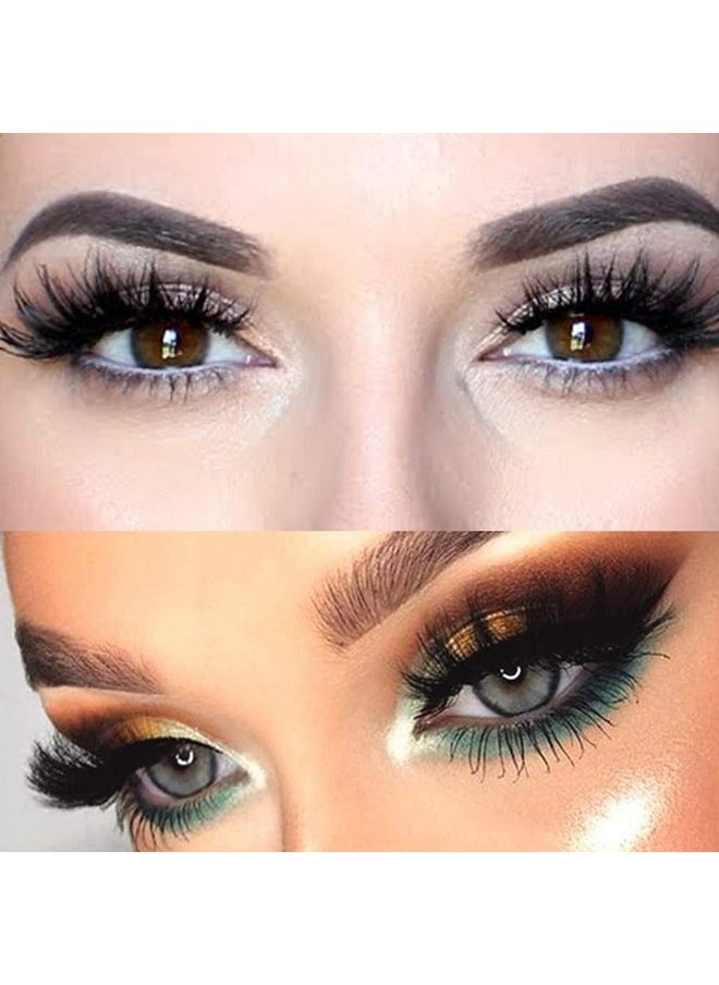 DAODER False Eyelashes 25mm Lashes Wispy Long 8D Mink Lashes Dramatic Volume Fluffy Eye Lashes Pack for Women 7Pairs Soft Reusable Fake Eyelashes