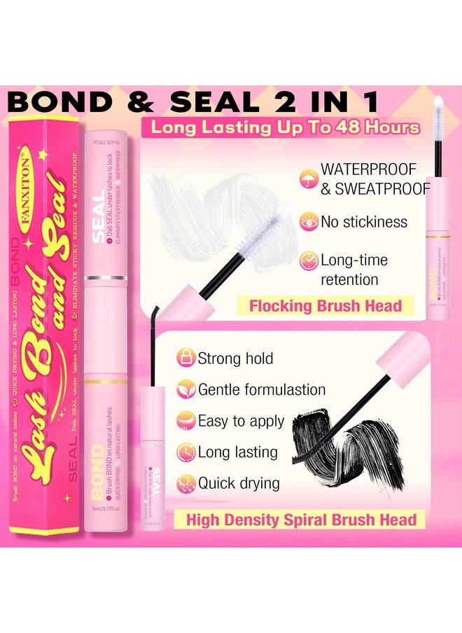 D Curl Lash Clusters Kit Thick Lash Extension Kit Volume Lash Clusters 80D+100D+120D Eyelash Clusters Kit 10-18mm Individual Lashes with Bond and Seal by FANXITON