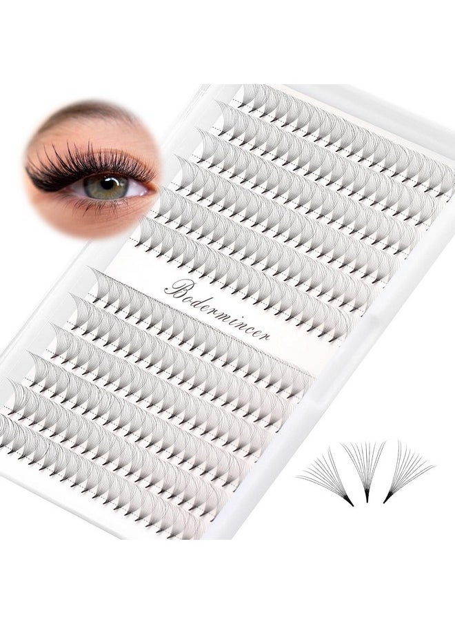 Dedila Short Stem Nature Long 10D Premade Fans Dramatic Volume Eye Lashes Extensions Thickness 0.07mm D Curl Soft and Light Weight Individual False Eyelashes Cluster (13MM)